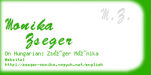 monika zseger business card